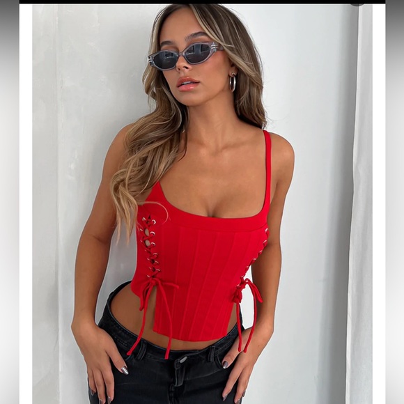 V*様 melt the lady lace up corset tops melt the lady lace up corset tops(MELT THE LADY lace up